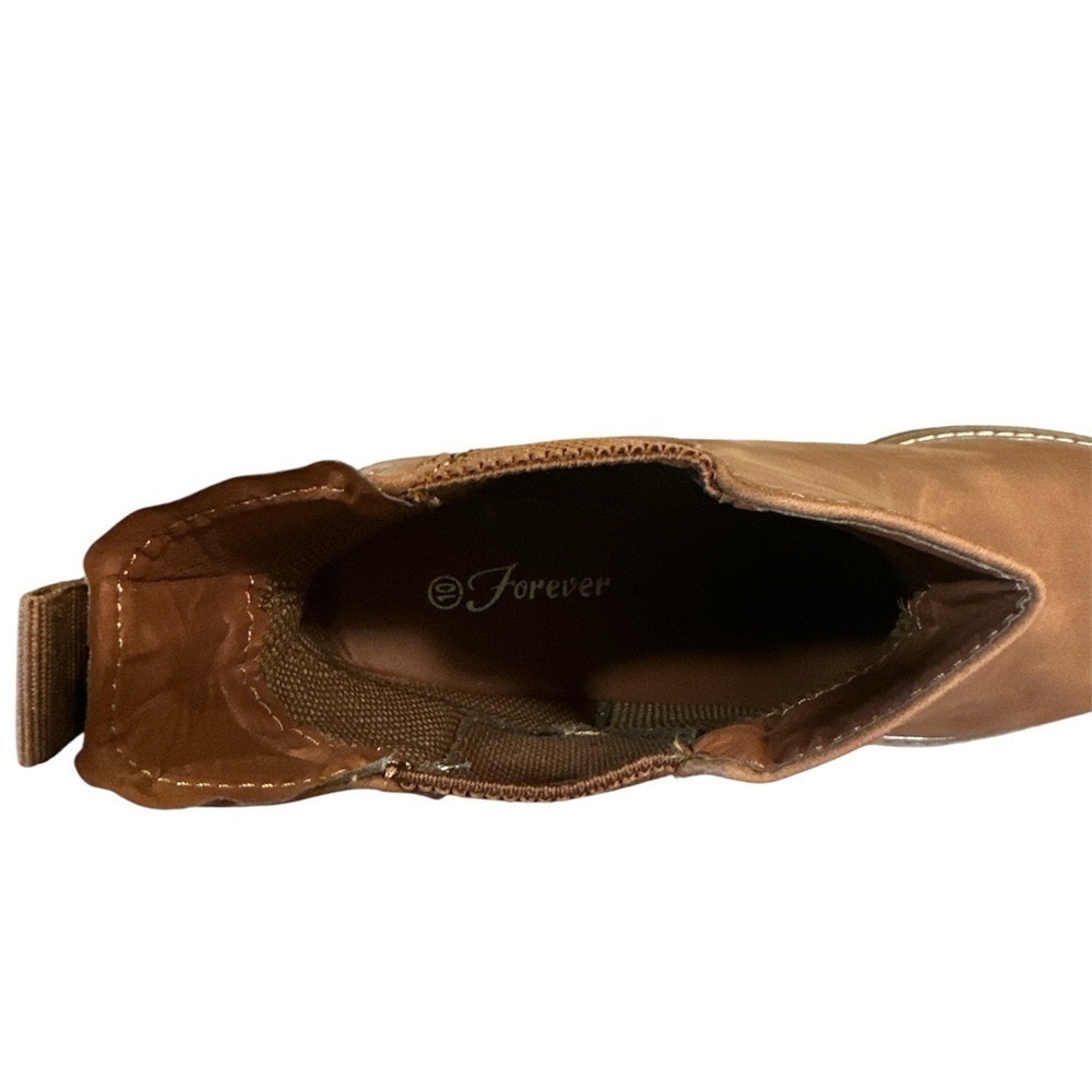 Forever Agenda Platform Chelsea Boot Size 10 Tan Slip On Round Toe NEW - Picture 8 of 12